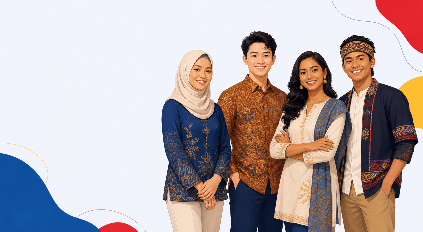 Illustration of Malaysia's multicultural community